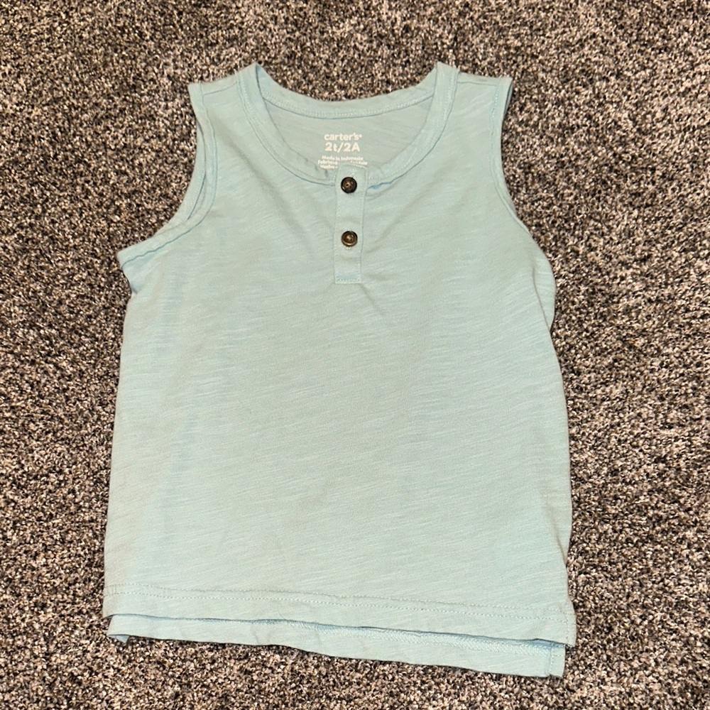 5/$15 Carter's Light Blue Kids Tank Top
